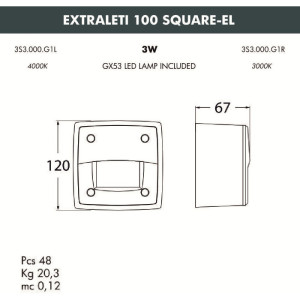 Подсветка для лестниц и ступеней Leti 3S3.000.000.AYG1L